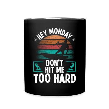 Monday Kiteboarding Vintage Kite Kiteboarder - Full Colour Mug - black - Front