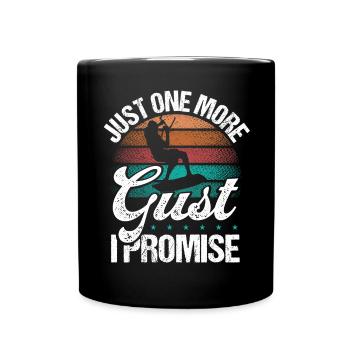 Just one more Gust I promise Kiteboarder Kite - Full Colour Mug - black - Front
