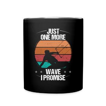 Just one more Wave I promise Kiteboarder Kite - Tasse einfarbig - Schwarz - Vorne