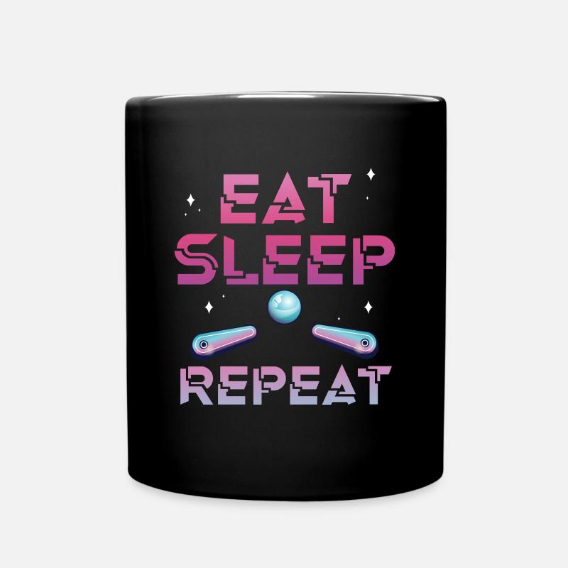 Eat Sleep Pinball Repeat Shirt - Tasse einfarbig - Schwarz