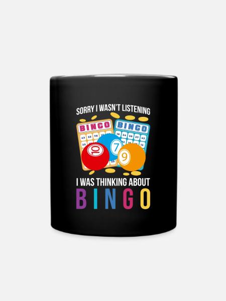 Bingo Shirt Geschenk Idee - Tasse einfarbig - Schwarz