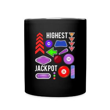 Highest Jackpot Pinball Shirt - Full Colour Mug - black - Front