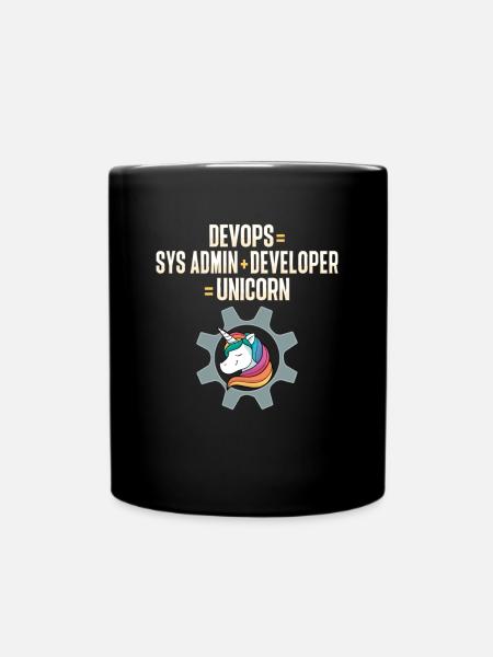 Développeur Sys-Admin Devops Engineer Unicorn - Mug uni - noir