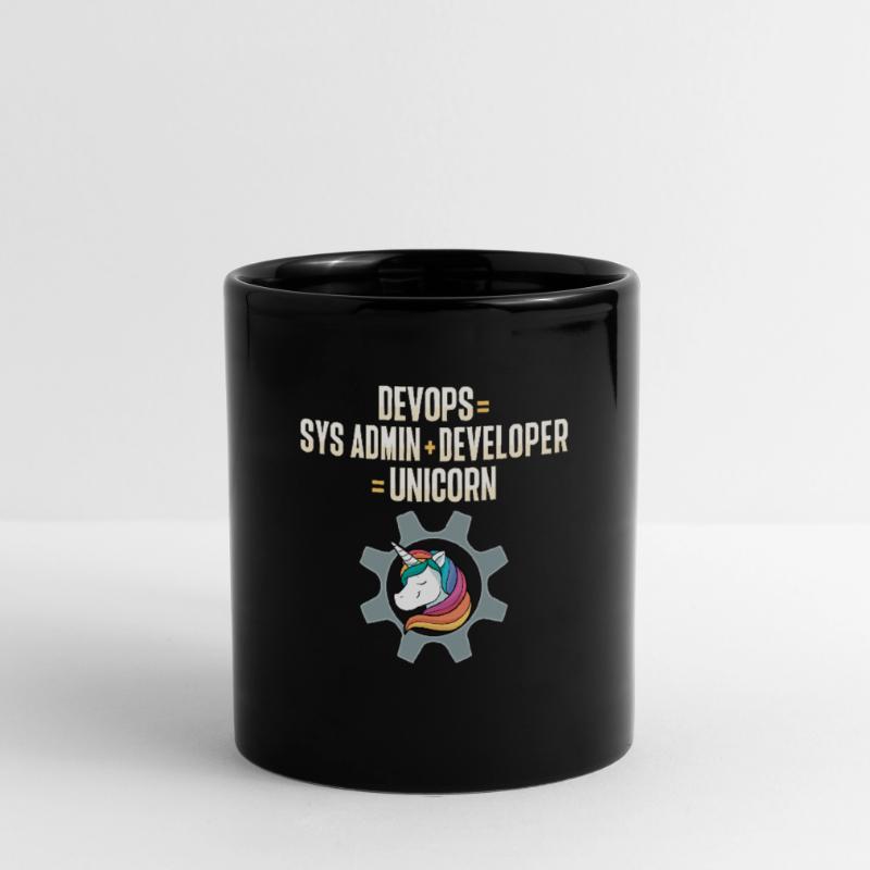Sys-Admin Developer Devops Engineer Unicorn Full Colour Mug