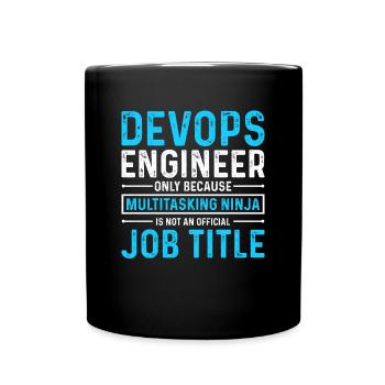 Sys-Admin Developer Devops Engineer - Full Colour Mug - black - Front