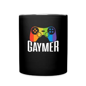 Gaymer Chemise Cadeau Gamer Joueur LGBT - Mug uni - noir - Devant
