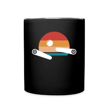 Vintage Retro Pinball Flipperautomat Geschenk - Tasse einfarbig - Schwarz - Vorne
