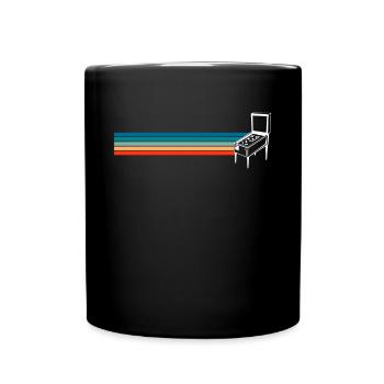 Vintage Retro Pinball Flipperautomat Geschenk - Tasse einfarbig - Schwarz - Vorne