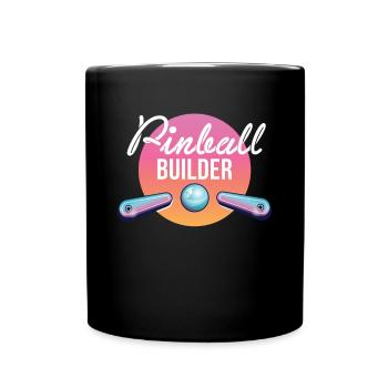 Pinball Builder Shirt Pinball Machine - Full Colour Mug - black - Front