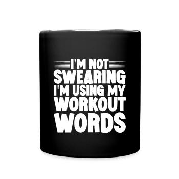 Je ne jure pas que j’utilise mes mots d’entraînement - Mug uni - noir - Devant