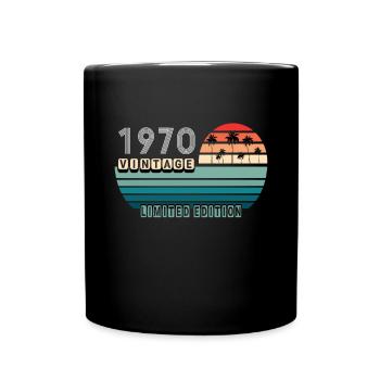 Vintage Birthday Birthday Retro 1970 Limited - Full Colour Mug - black - Front