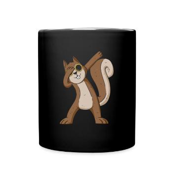 Écureuil, écureuil frais avec - Mug uni - noir - Devant