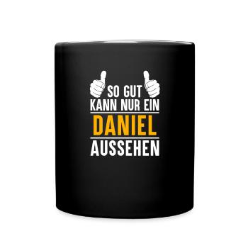 Daniel Vorname Name Geschenk - Tasse einfarbig - Schwarz - Vorne