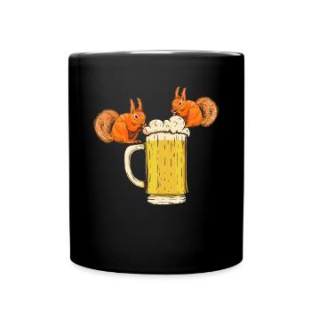 Écureuil, drôle d’écureuil, écureuil - Mug uni - noir - Devant