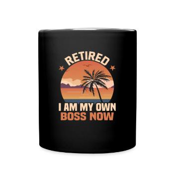 Retirement Gift idea Pensioner Work colleague - Full Colour Mug - black - Front