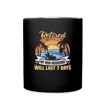 Retirement Gift idea Pensioner Work colleague - Full Colour Mug - black - Front