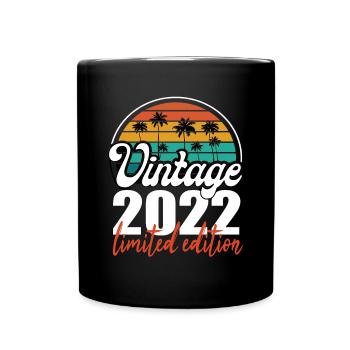 Vintage Geburtstag Geburtstag Retro 2022 Limited - Tasse einfarbig - Schwarz - Vorne