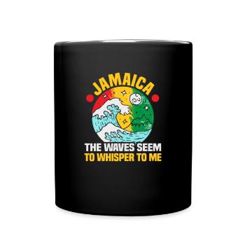 Jamaika Strandurlaub am Meer Design Strandmotiv - Tasse einfarbig - Schwarz - Vorne