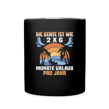 Pensionierung Geschenkidee Rentner Arbeitskollege - Tasse einfarbig - Schwarz - Vorne