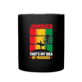 Jamaika Strandurlaub am Meer Design Strandmotiv - Tasse einfarbig - Schwarz - Vorne