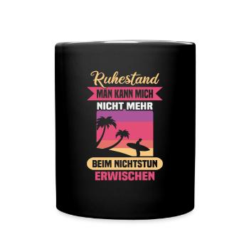 Retirement Gift idea Pensioner Work colleague - Full Colour Mug - black - Front
