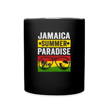 Jamaika Strandurlaub am Meer Design Strandmotiv - Tasse einfarbig - Schwarz - Vorne