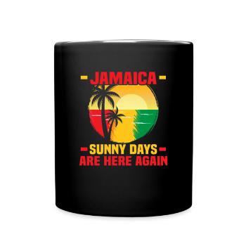 Jamaika Strandurlaub am Meer Design Strandmotiv - Tasse einfarbig - Schwarz - Vorne