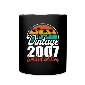 Vintage Anniversaire Anniversaire Rétro 2007 Limité - Mug uni - noir - Devant