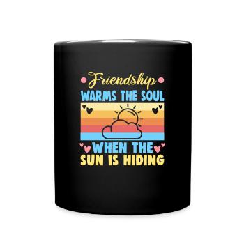Friendship gift for good friend - Full Colour Mug - black - Front