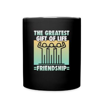 Friendship gift for good friend - Full Colour Mug - black - Front