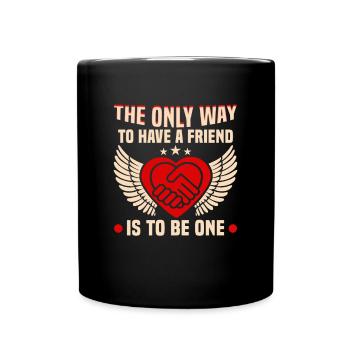 Friendship gift for good friend - Full Colour Mug - black - Front