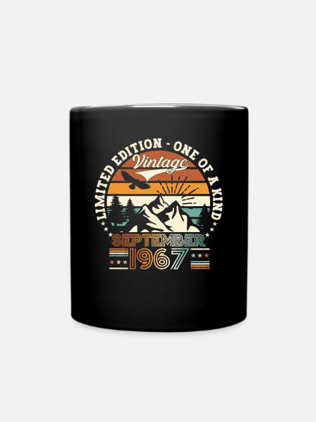 Septembre Né 1967 Cadeau du 55e anniversaire - Mug uni - noir