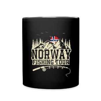 Norway Fishing Tour Fishing Angler Fishing - Full Colour Mug - black - Front