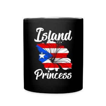Island Princess Puerto Rico Boricua Puerto Rican - Tasse einfarbig - Schwarz - Vorne