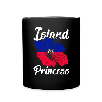 Island Princess Haiti Haitian Haiti Flag - Full Colour Mug - black - Front