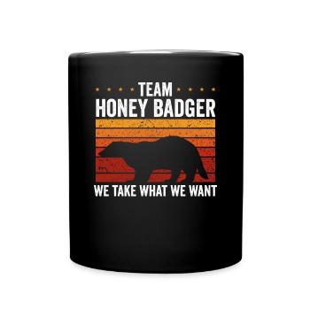 Team Honey Badger Retro - Full Colour Mug - black - Front