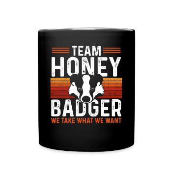 Mannschaft Honigdachs Sport - Tasse einfarbig - Schwarz - Vorne