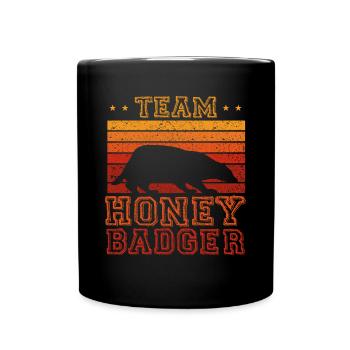 Retro Team Honey Badger - Full Colour Mug - black - Front