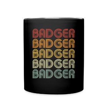 Badger Colorful Font - Full Colour Mug - black - Front