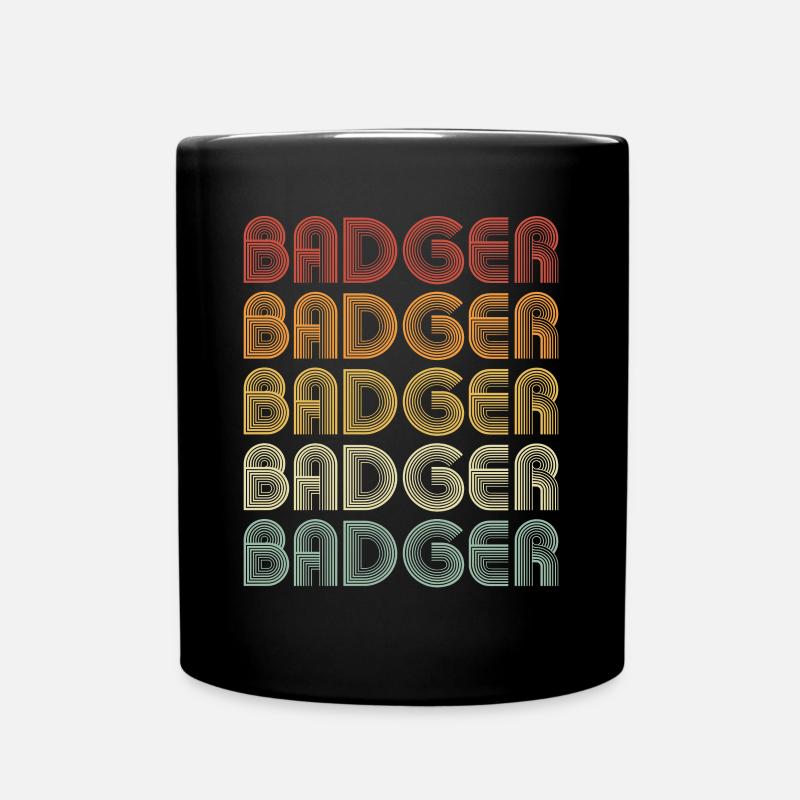 Dachs Bunte Schrift - Tasse einfarbig - Schwarz