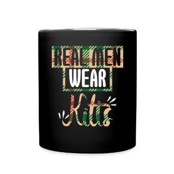 Real Men Wear Kilts - Full Colour Mug - black - Front
