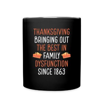 Thanksgiving apporte le meilleur à - Mug uni - noir - Devant