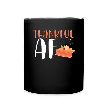 Dankbar An Thanksgiving - Tasse einfarbig - Schwarz - Vorne