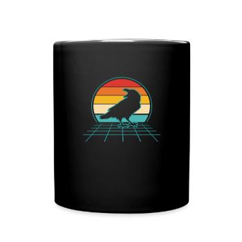Raven Crow Bird Crow Birds Nature Crow GEschenk - Full Colour Mug - black - Front
