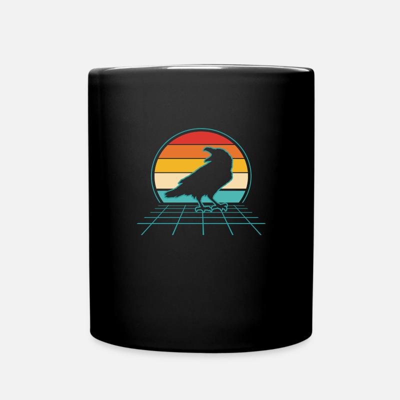 Raven Crow Bird Crow Birds Nature Crow GEschenk - Full Colour Mug - black