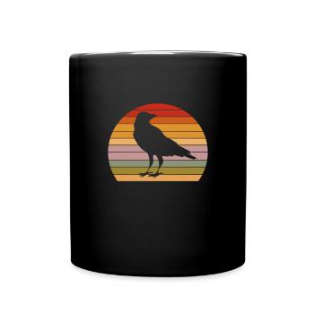 Raven Crow Bird Crow Birds Nature Crow GEschenk - Full Colour Mug - black - Front