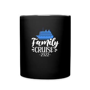 Kreuzfahrt 2022 Familie - Tasse einfarbig - Schwarz - Vorne