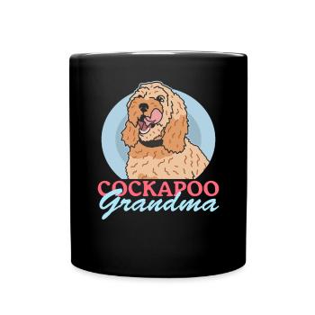 Cockapoo Grandma Hundebesitzer Hunde Geschenk - Tasse einfarbig - Schwarz - Vorne