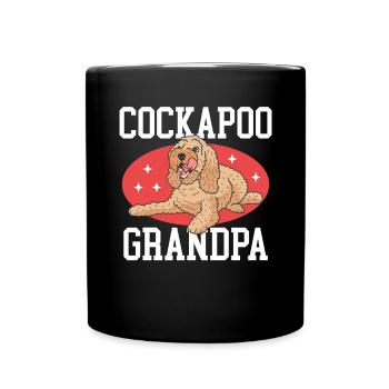 Cockapoo Grandpa | Hunde Hundebesitzer Geschenk - Tasse einfarbig - Schwarz - Vorne