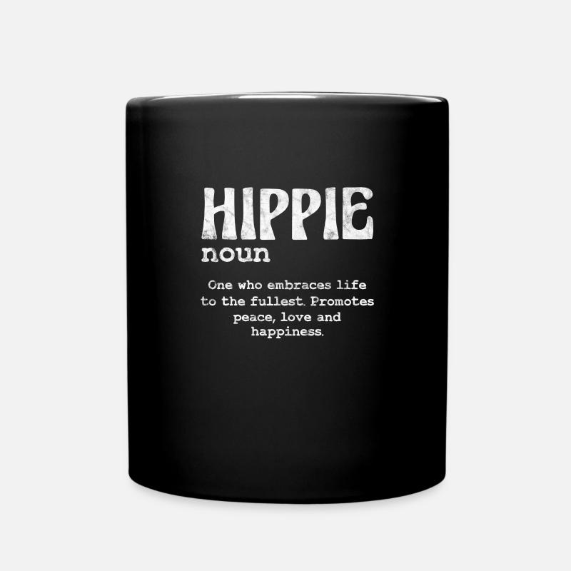 Hippie - Tasse einfarbig - Schwarz